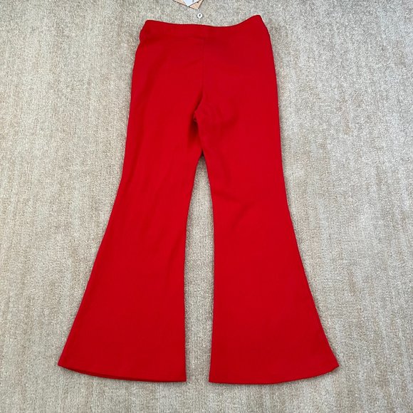 NWT Tiger Mist Rocas Zip Up Crop Flare Pants M Red - Picture 4 of 12